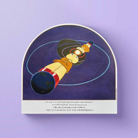 「WISUT」THE SUN IS IN YOUR HEAD AND THE WORLD SPINS AROUND IT poster